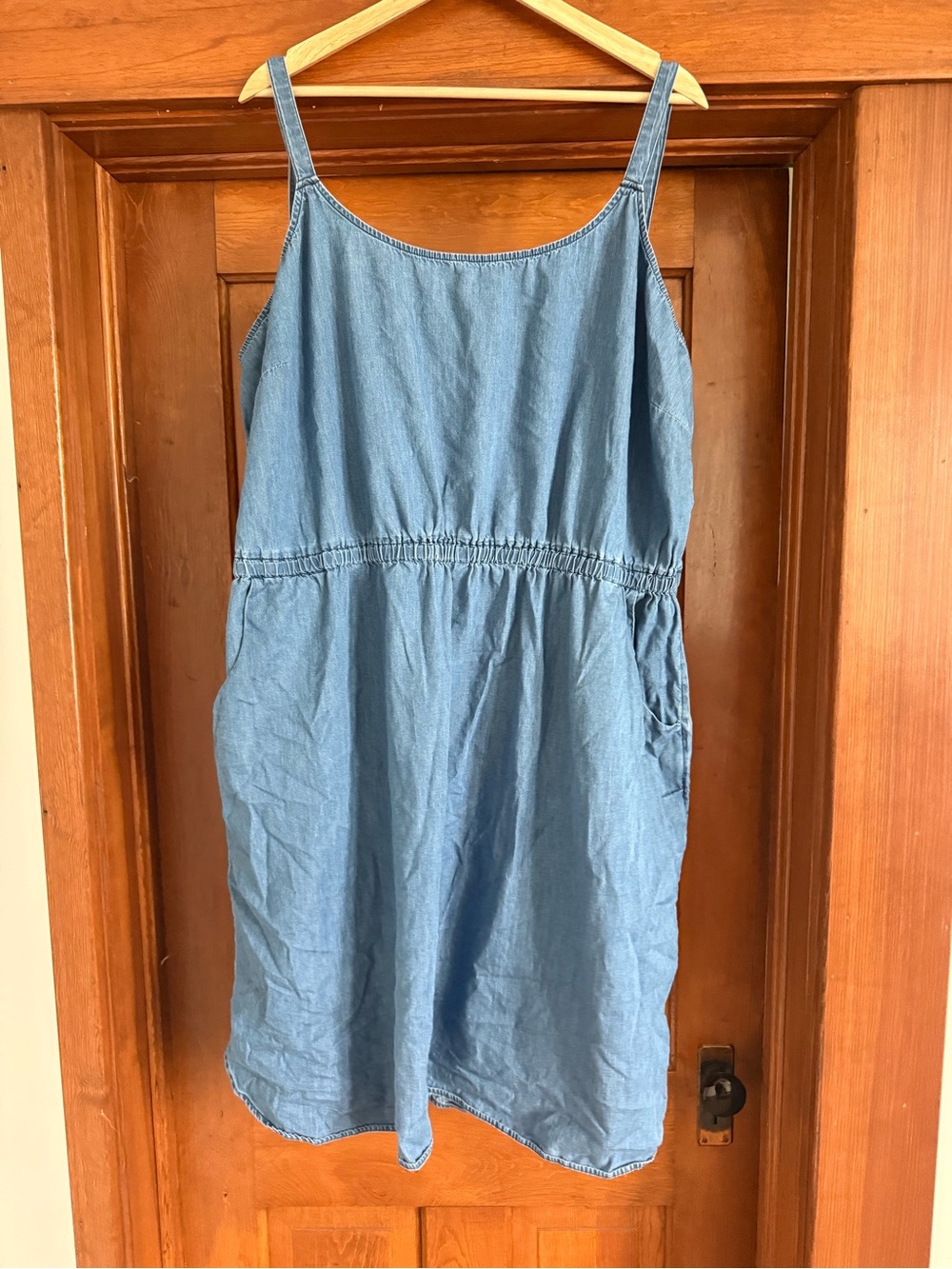 Old Navy Light Blue Denim Sundress with Pockets